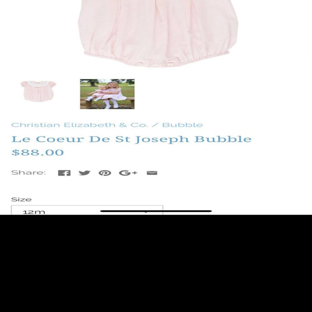 Christian Elizabeth Co - Light Pink Dress w/ Embroidered Hearts - Size 2T - Picture 4 of 4